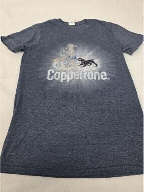 Coppertone Graphic Heathered Blue T-Shirt Size S